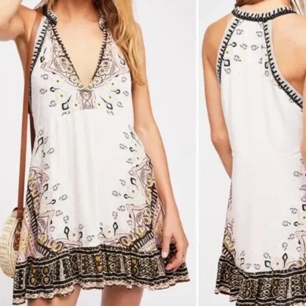 HOST PICKED** Free People Steal the Sun Dress Pink Size S Ruffle Hem Bohemian